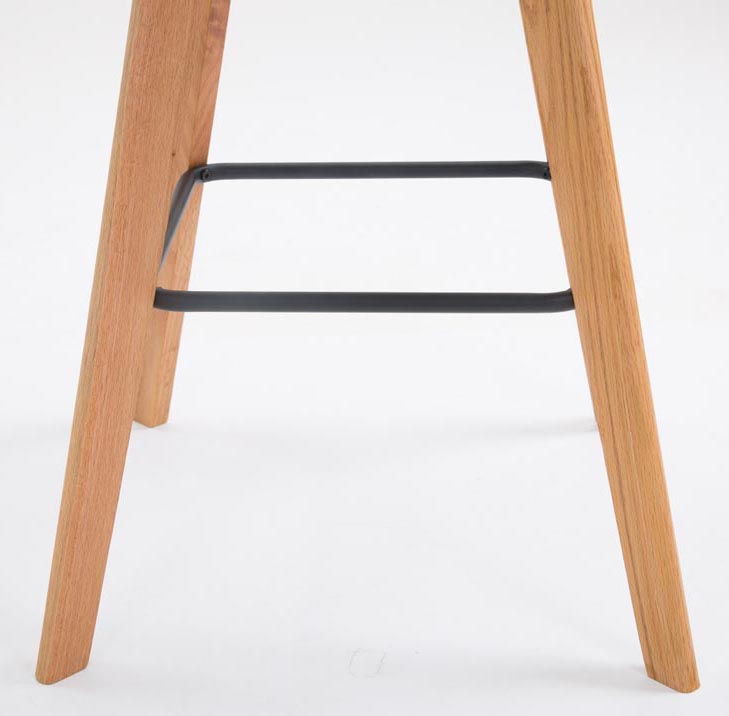 2er Set Barhocker Metz Kunstleder natura, schwarz