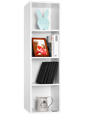 Bücherregal Skylar Weiß 106x30x30cm