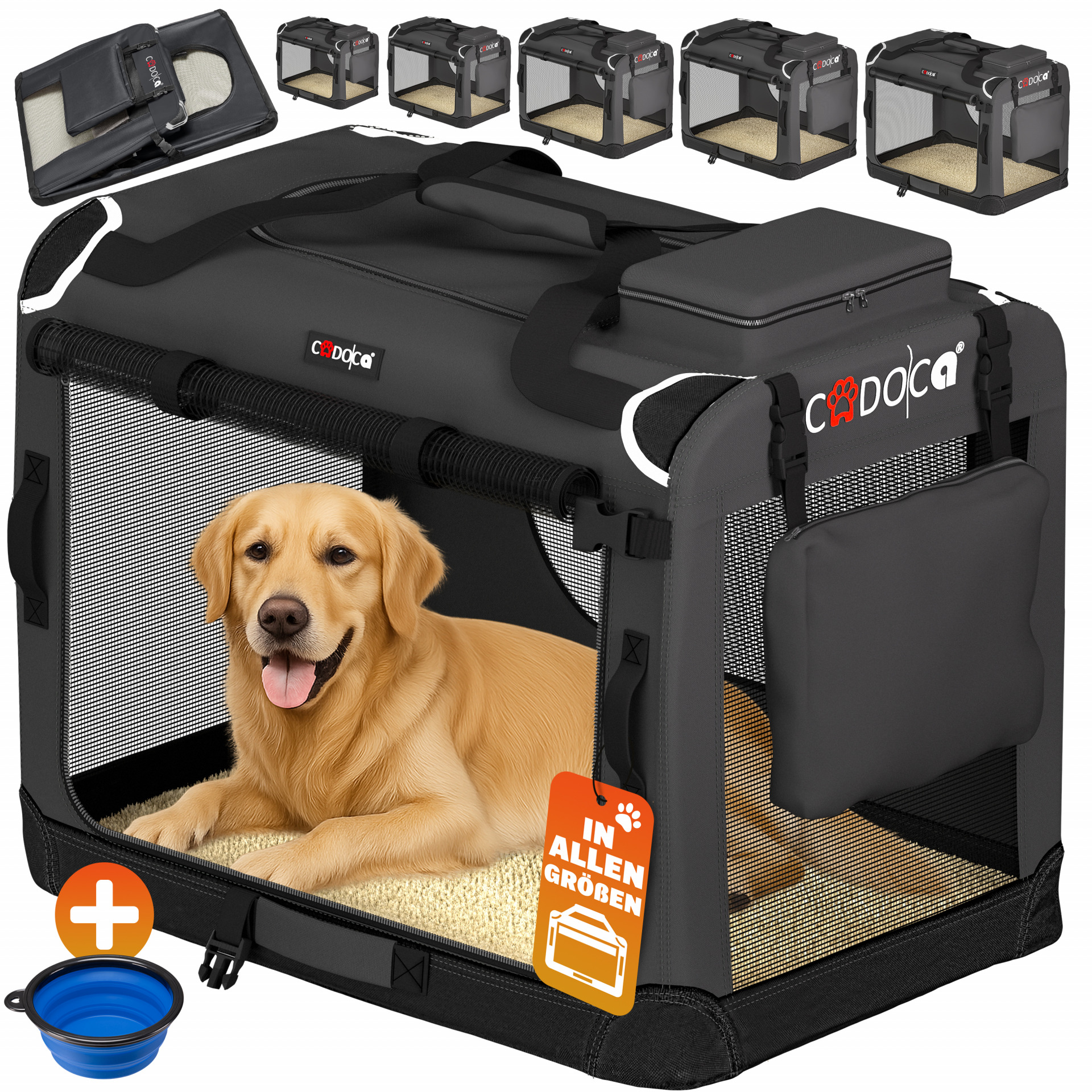 Hundebox faltbar XXXL 101x70x70cm Anthrazit