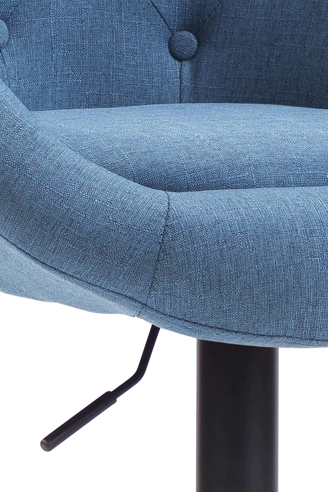 Barhocker London V2 Stoff schwarz, blau