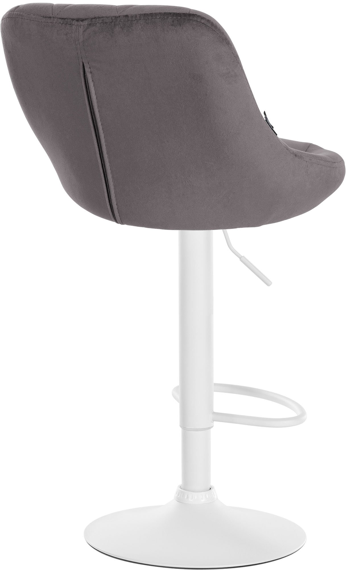 2er Set Barhocker Lazio Samt weiß, grau