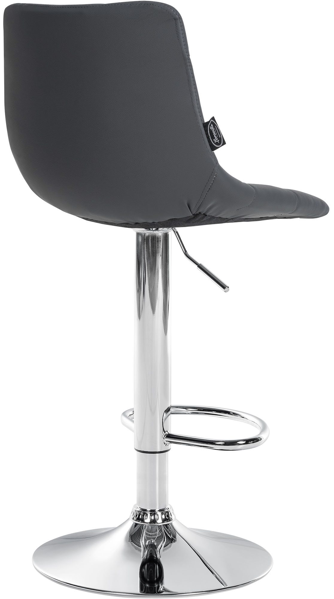 2er Set Barhocker Jerry Kunstleder chrom, grau