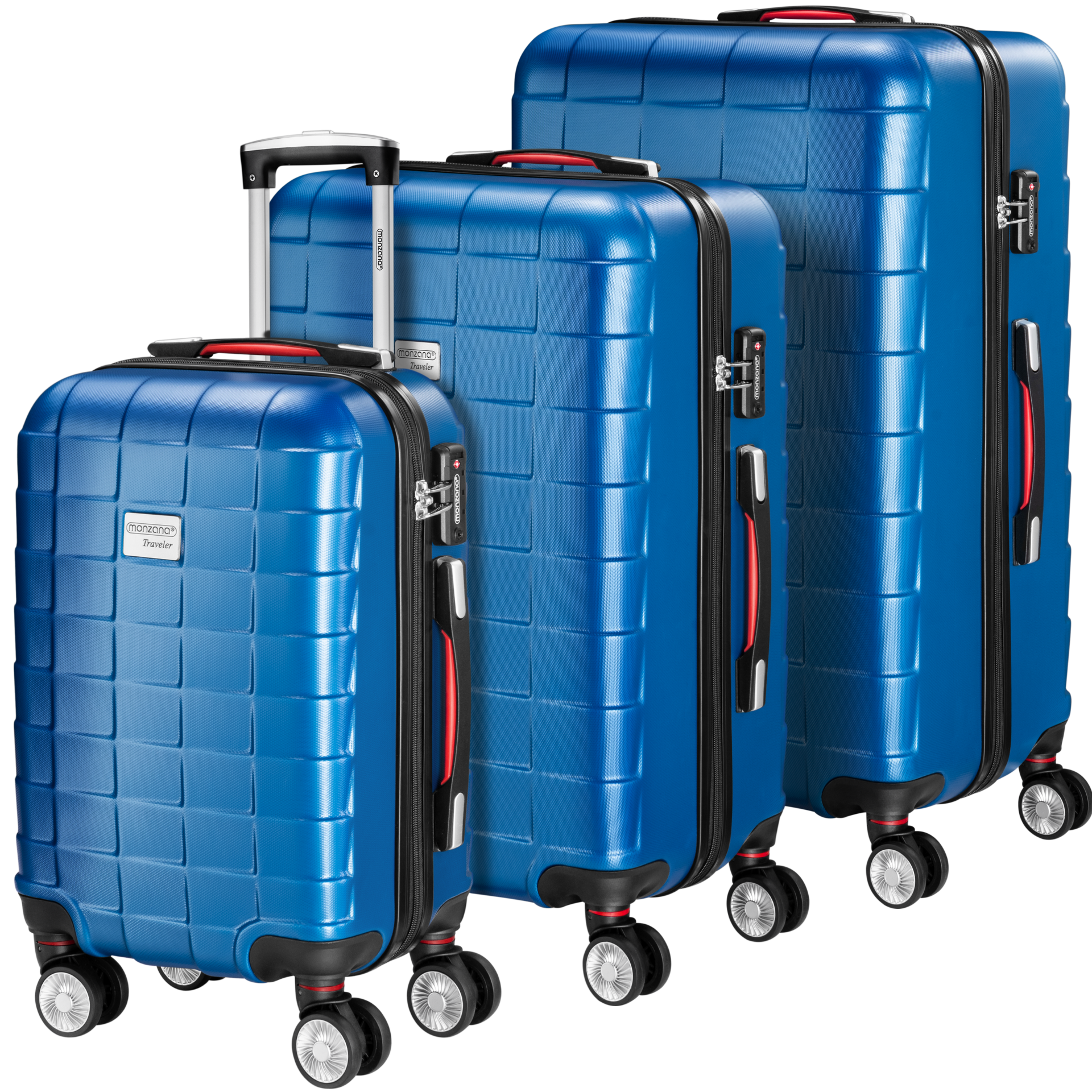 Hartschalenkoffer-Set Exopack 3-tlg Blau ABS