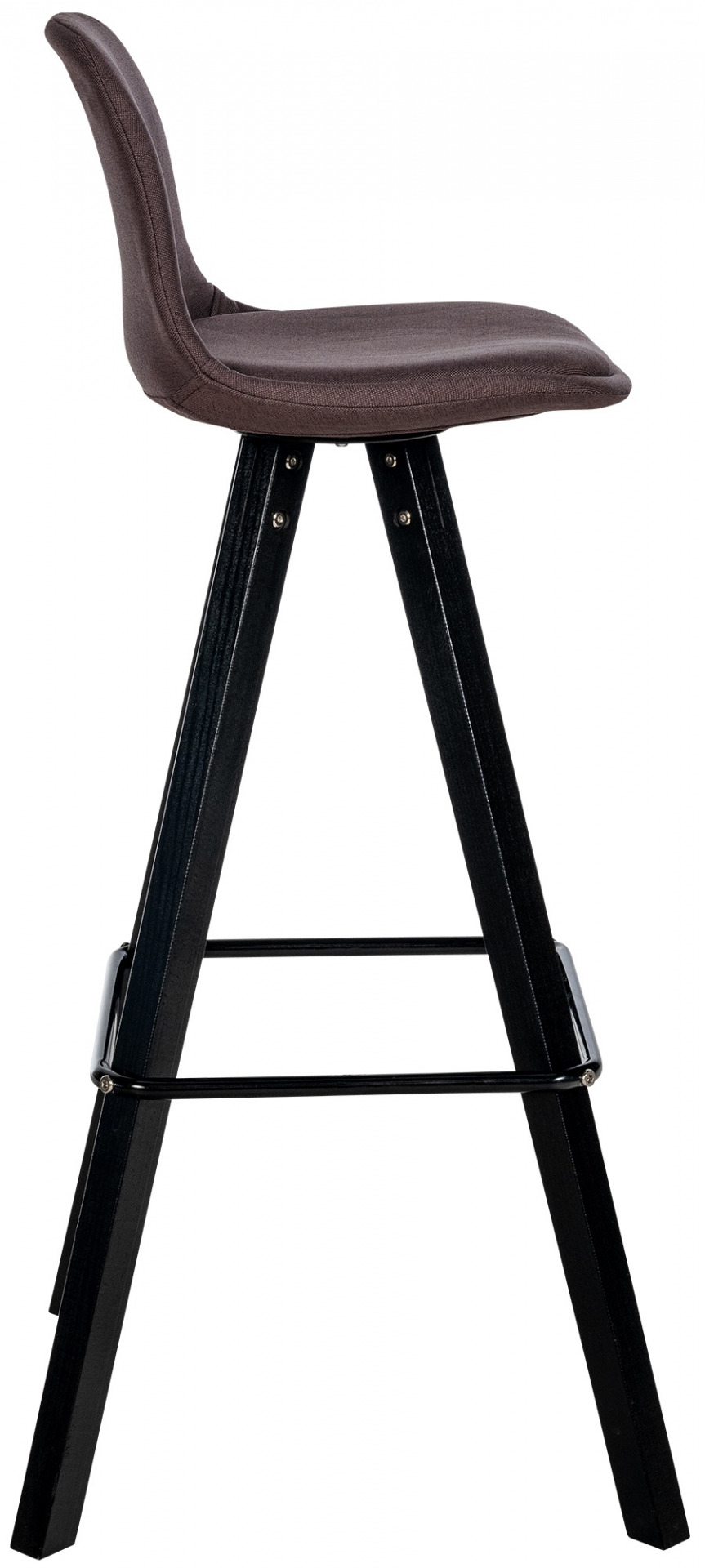 Barhocker Corbin Stoff Square schwarz, braun
