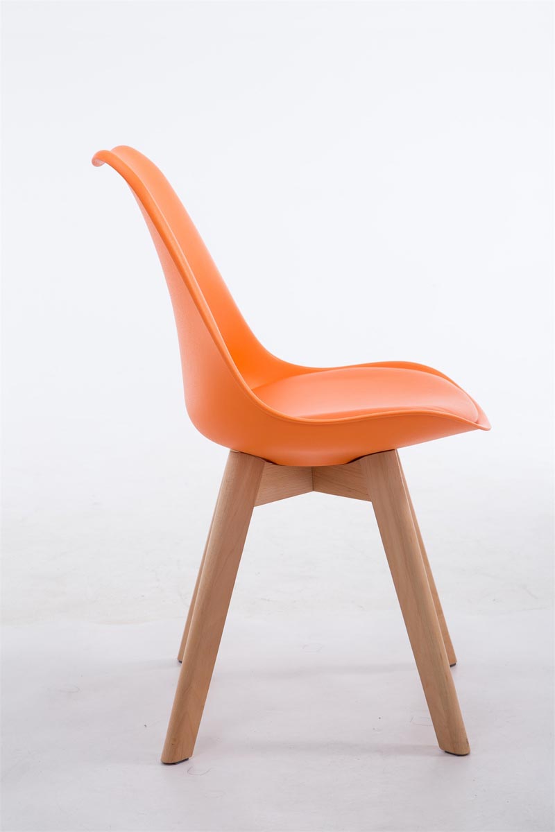 Besucherstuhl Borneo V2 Natura Kunstleder, orange