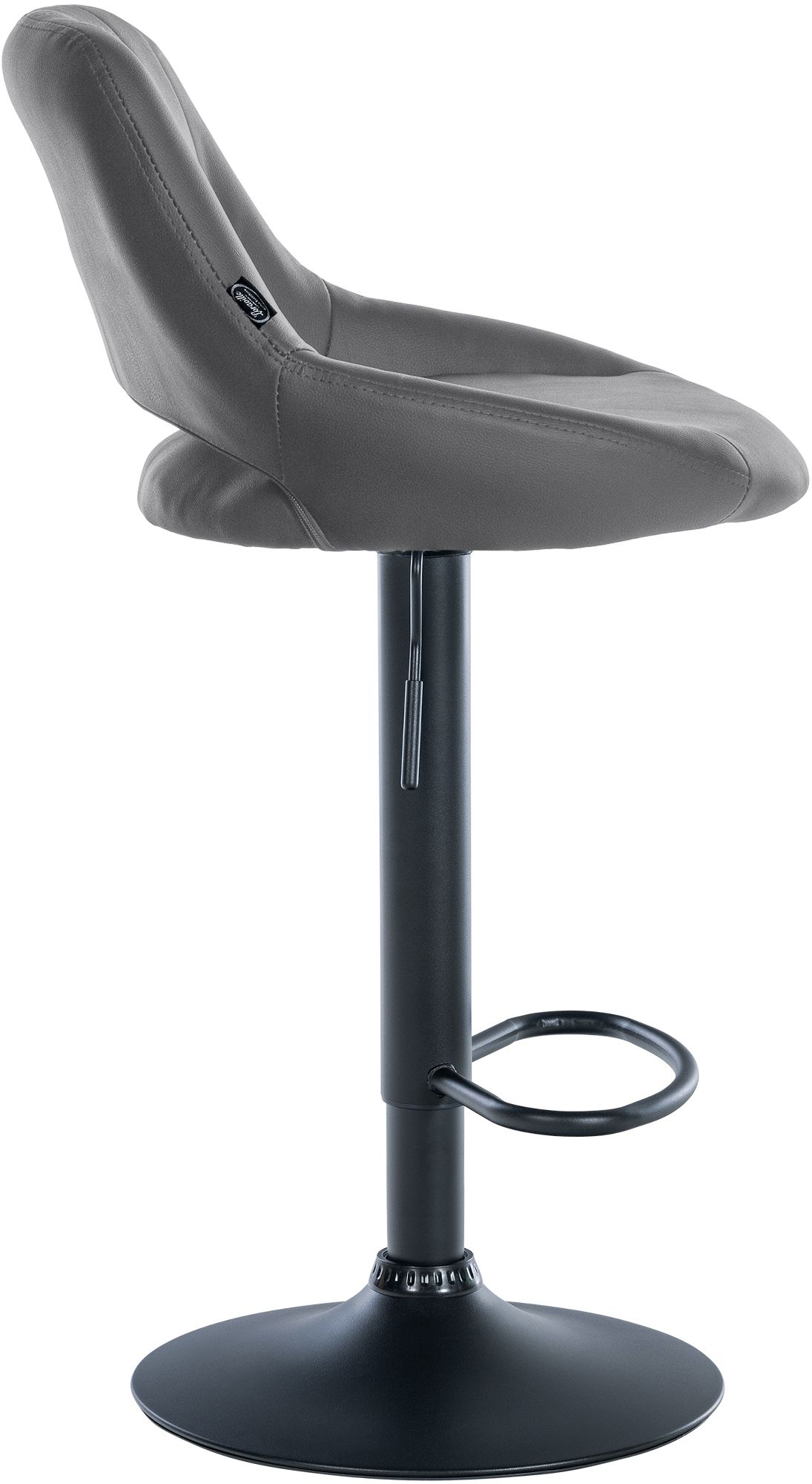 2er Set Barhocker Milet Kunstleder B, grau