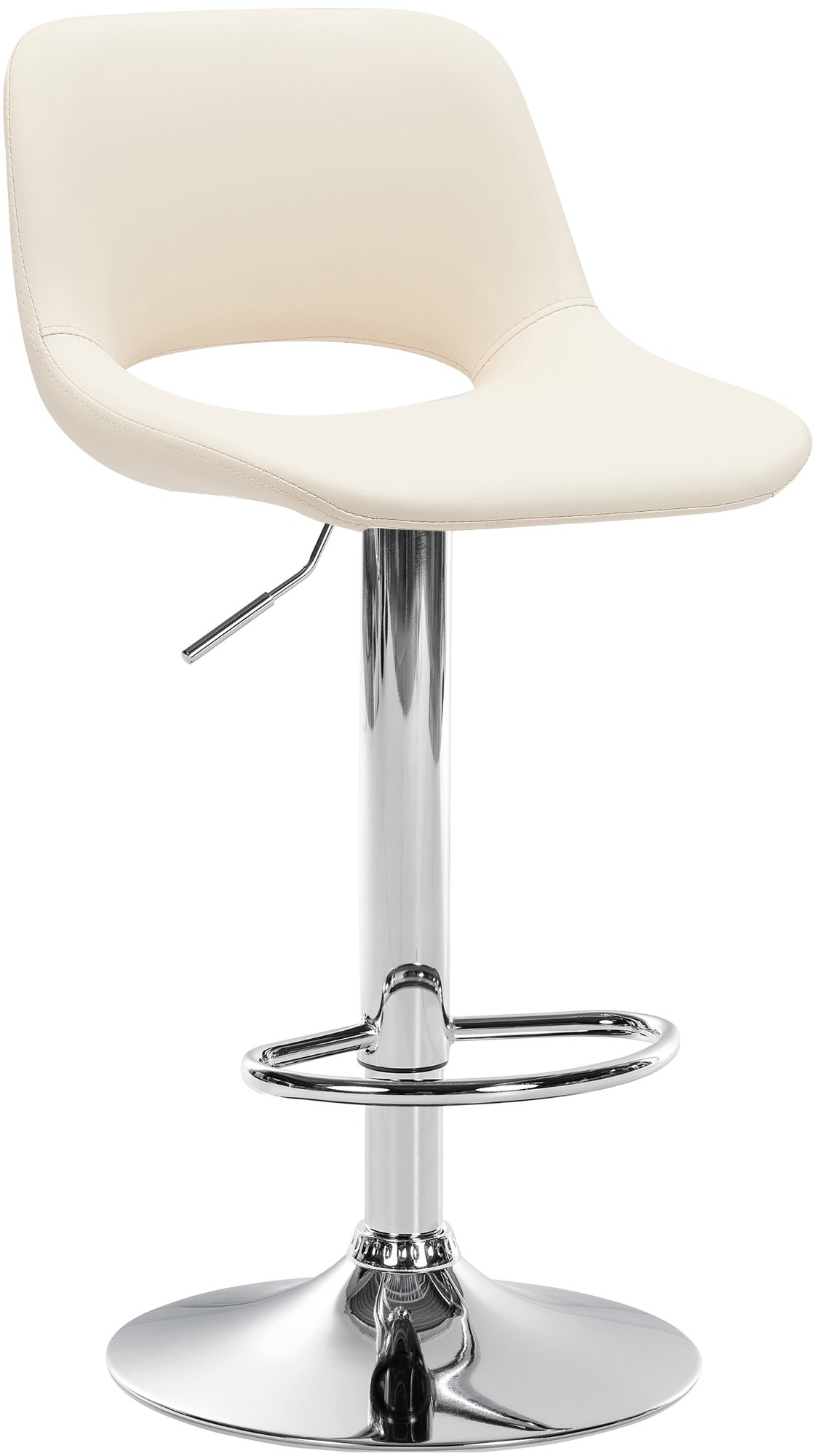 Barhocker Camden Kunstleder chrom, creme