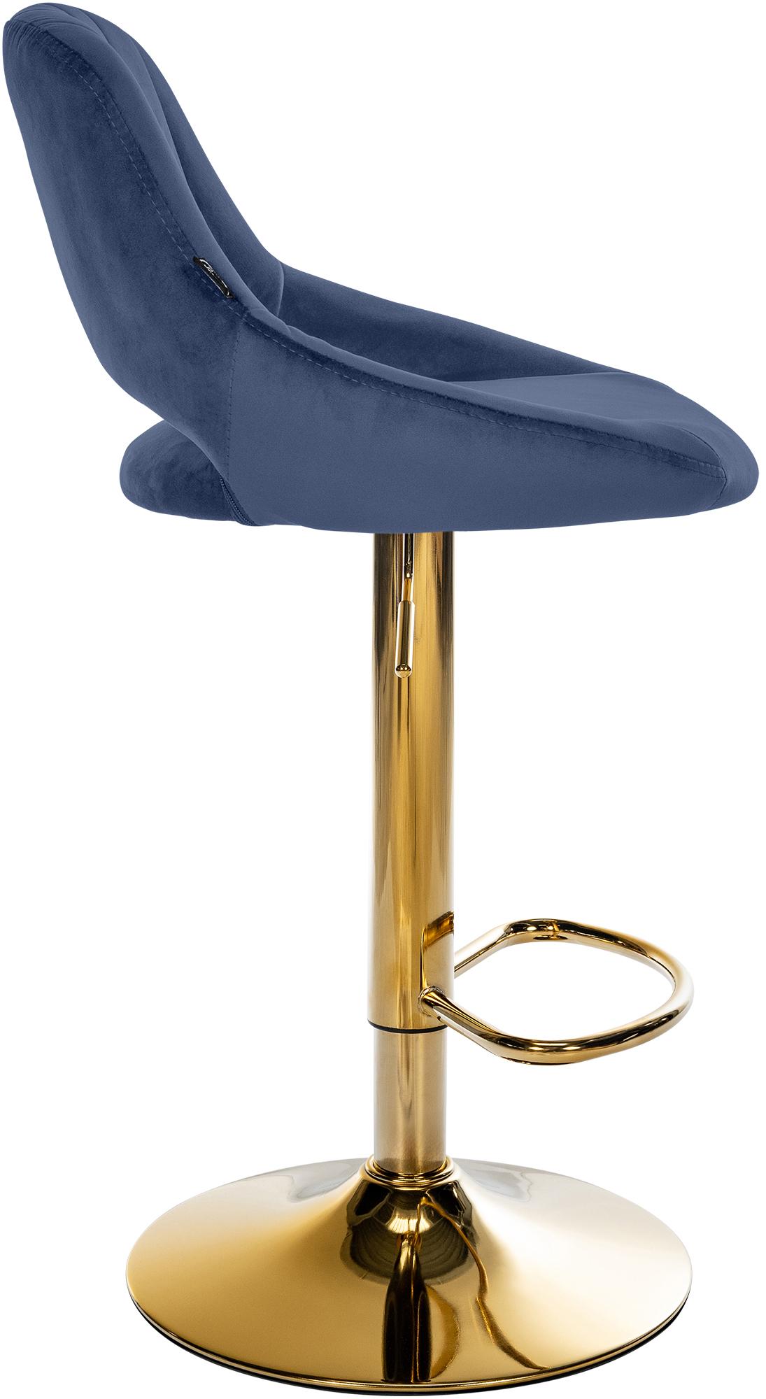 Barhocker Milet Samt gold, blau