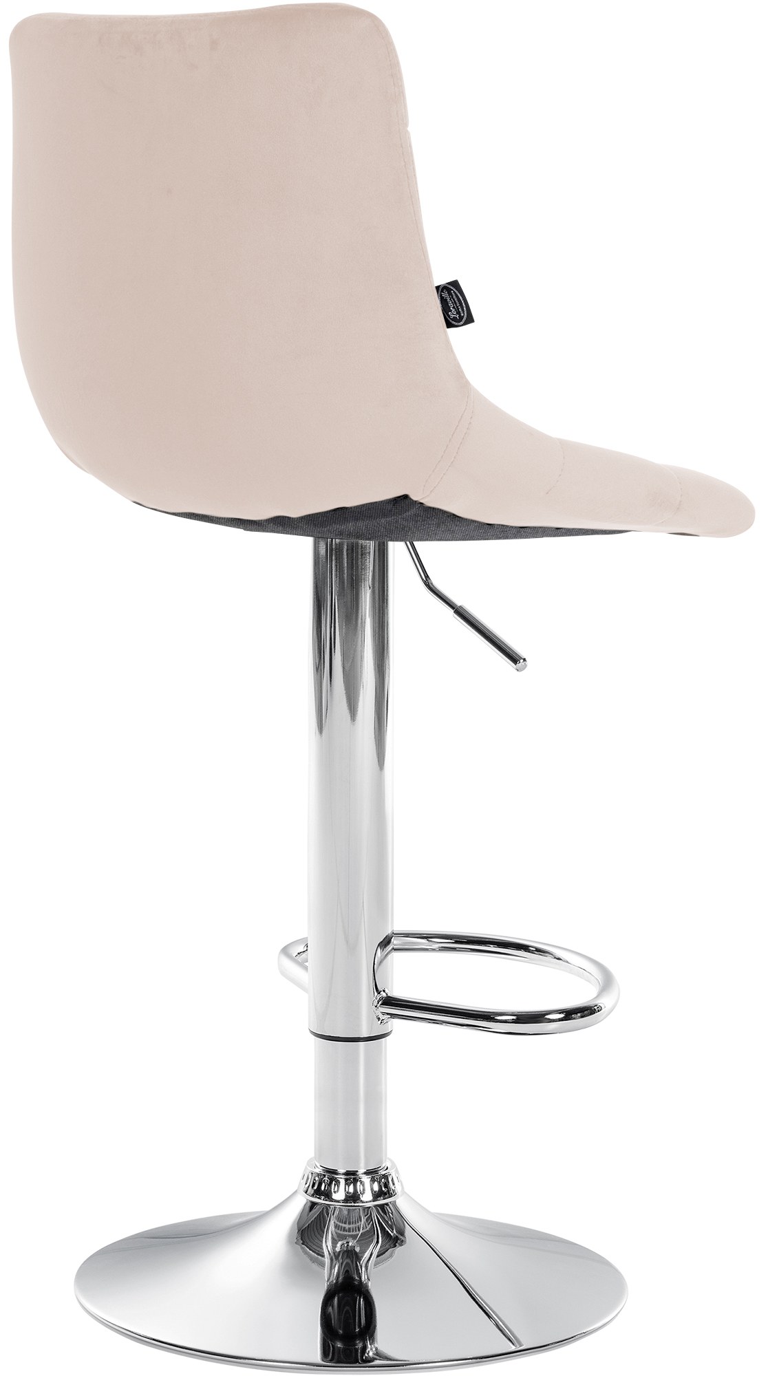 Barhocker Jerry Samt chrom, beige