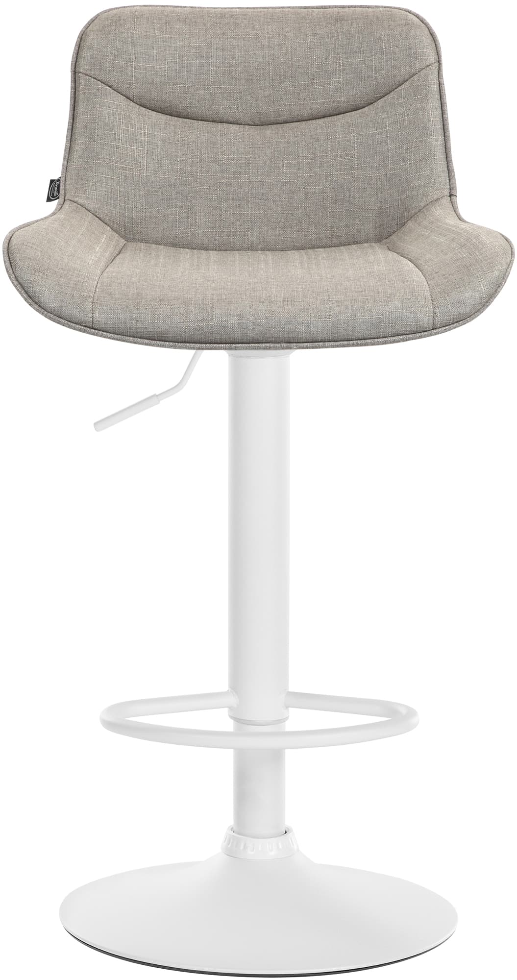 2er Set Barhocker Vonore Stoff weiß, taupe