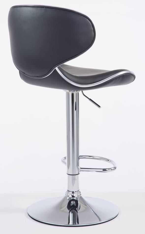 2er Set Barhocker Las Vegas V2 Kunstleder chrom, schwarz