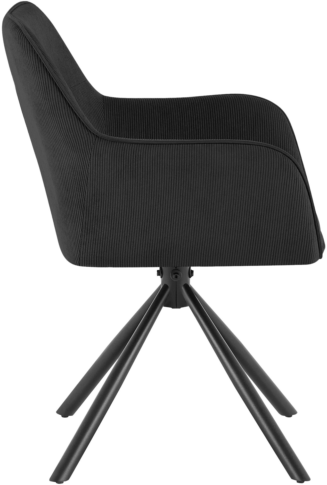 Stuhl Tipton Cord, schwarz