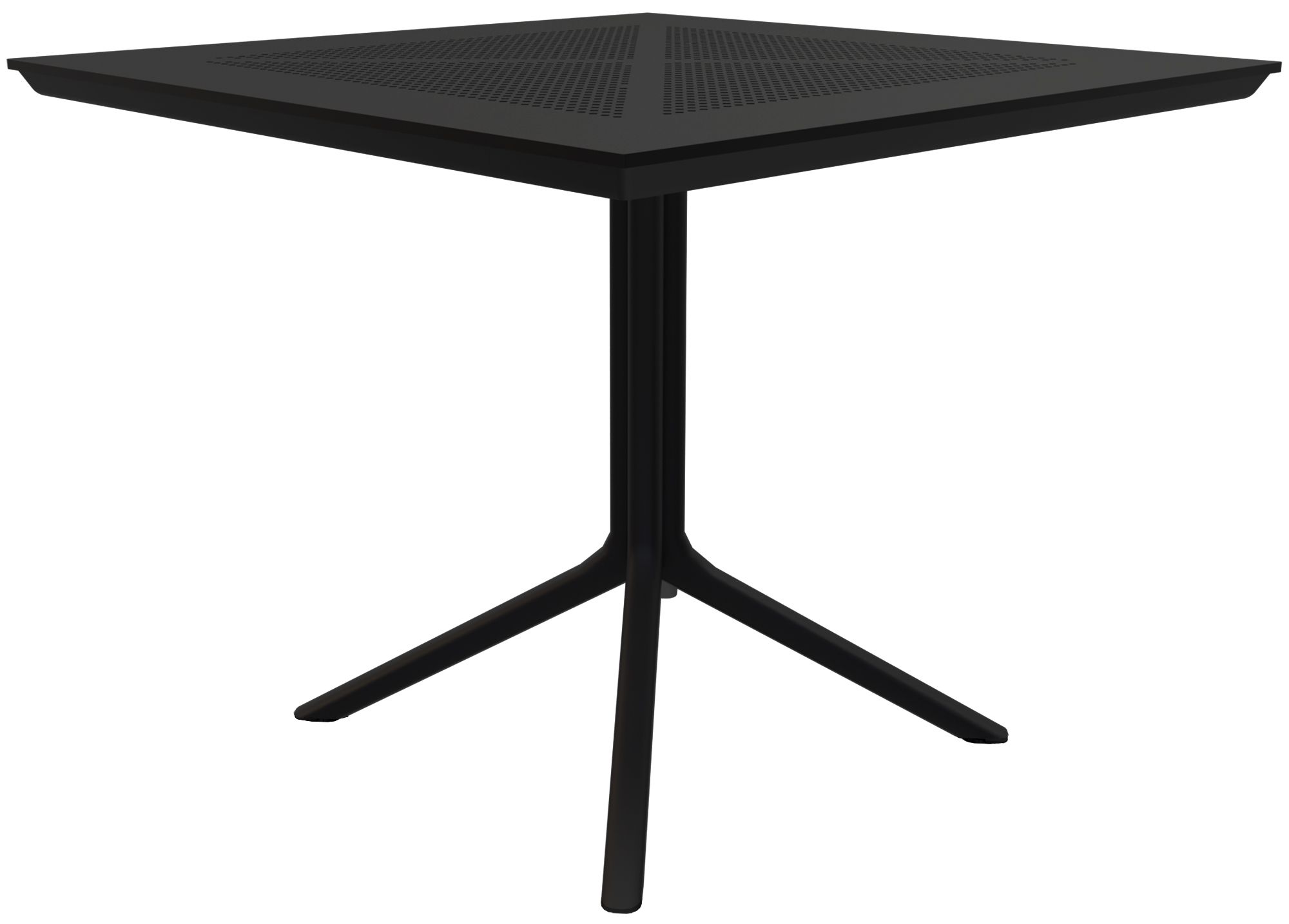Gartenmöbel-Set Zeron mit 4 Stühlen, schwarz
