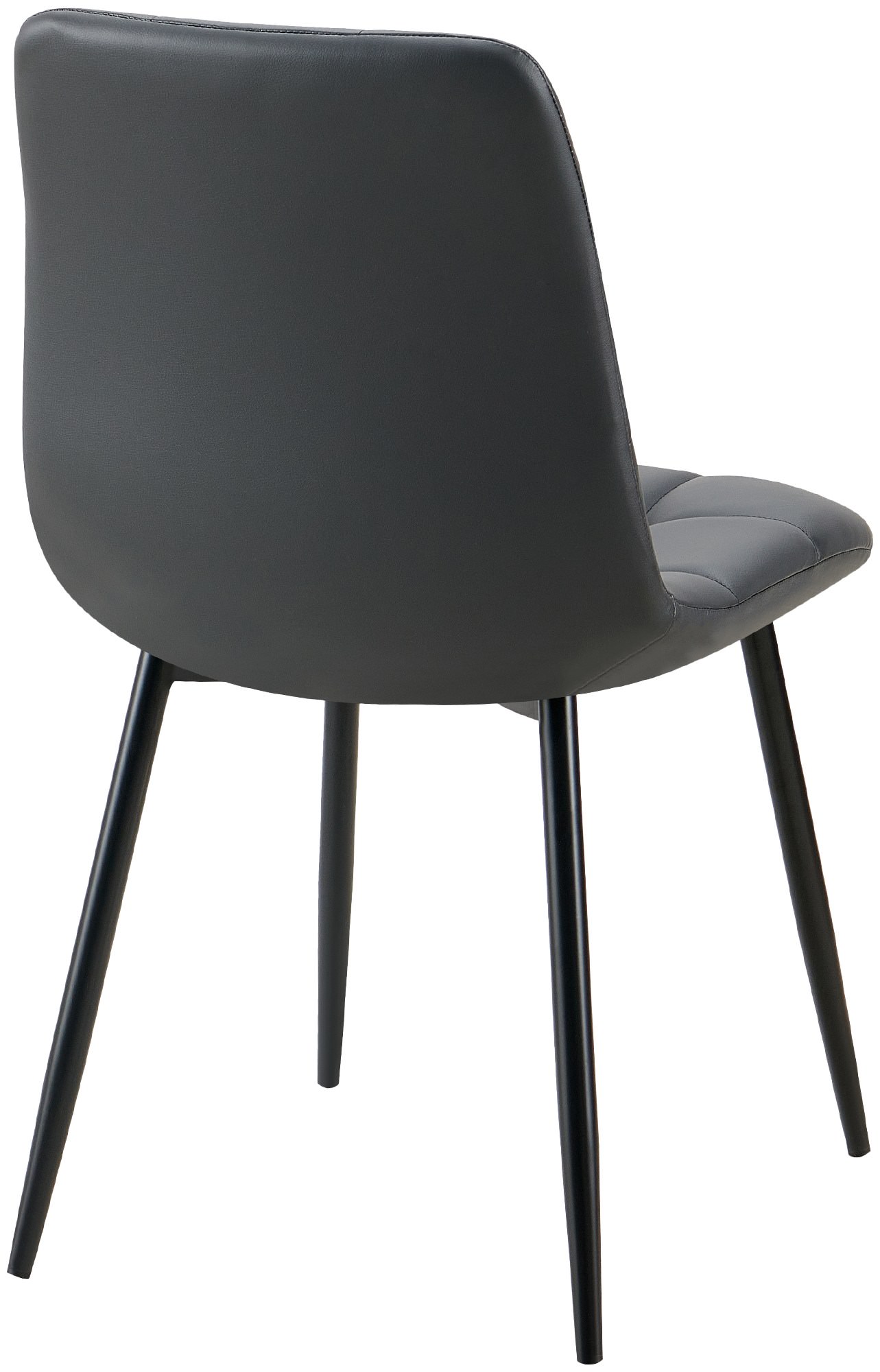 4er Set Esszimmerstuhl Antibes Kunstleder, schwarz