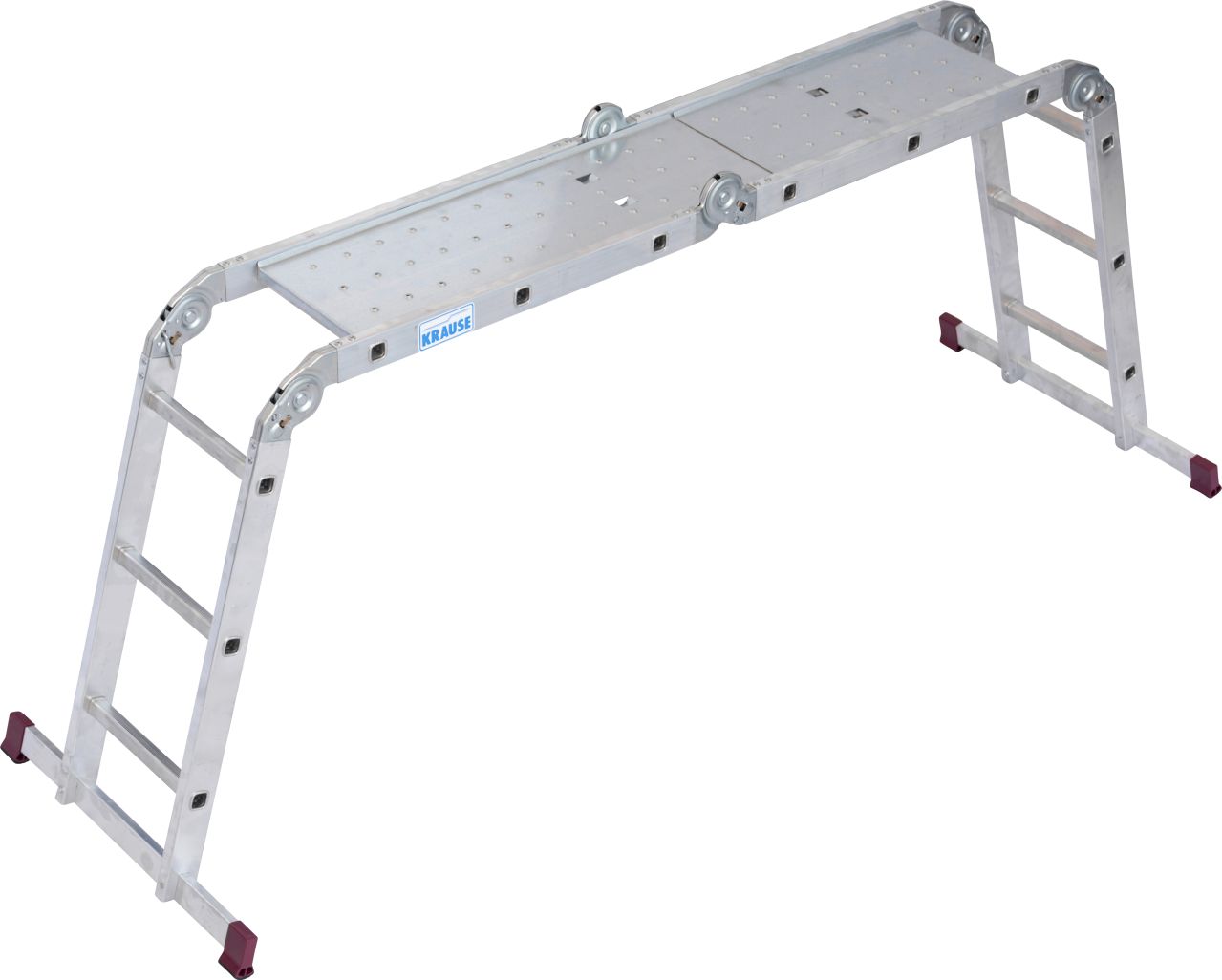 CORDA Gelenk-Universalleiter 4x3 Sprossen mit Plattform