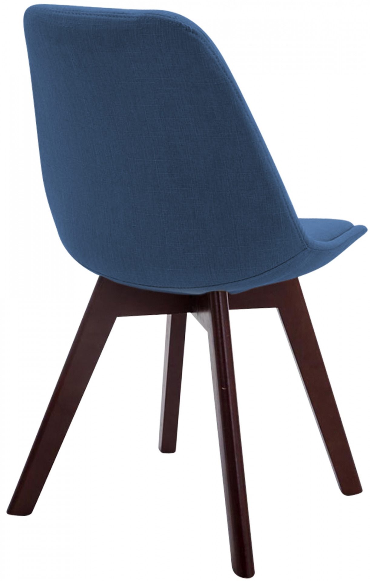 Besucherstuhl Borneo V2 Walnuss Stoff, blau