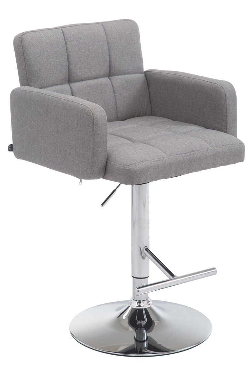 Barhocker Los Angeles Stoff C, grau