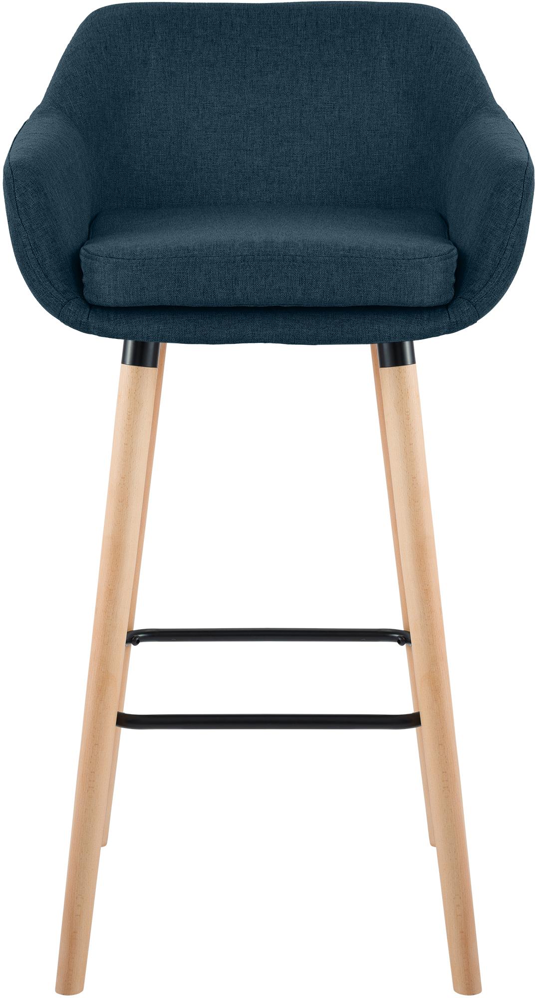 2er Set Barhocker Grant Stoff, blau