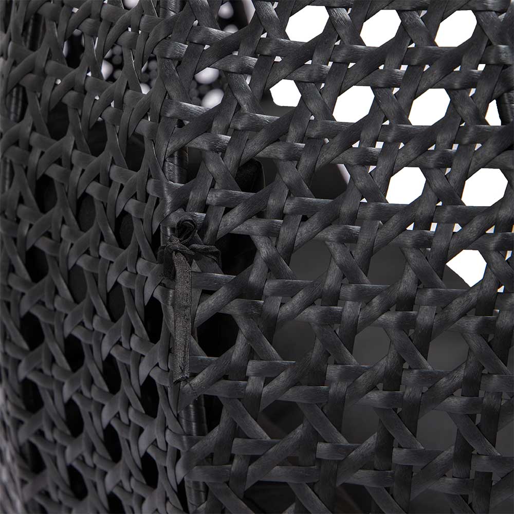 Polyrattan Hängesessel TWIN - Schwarz für 2 Personen