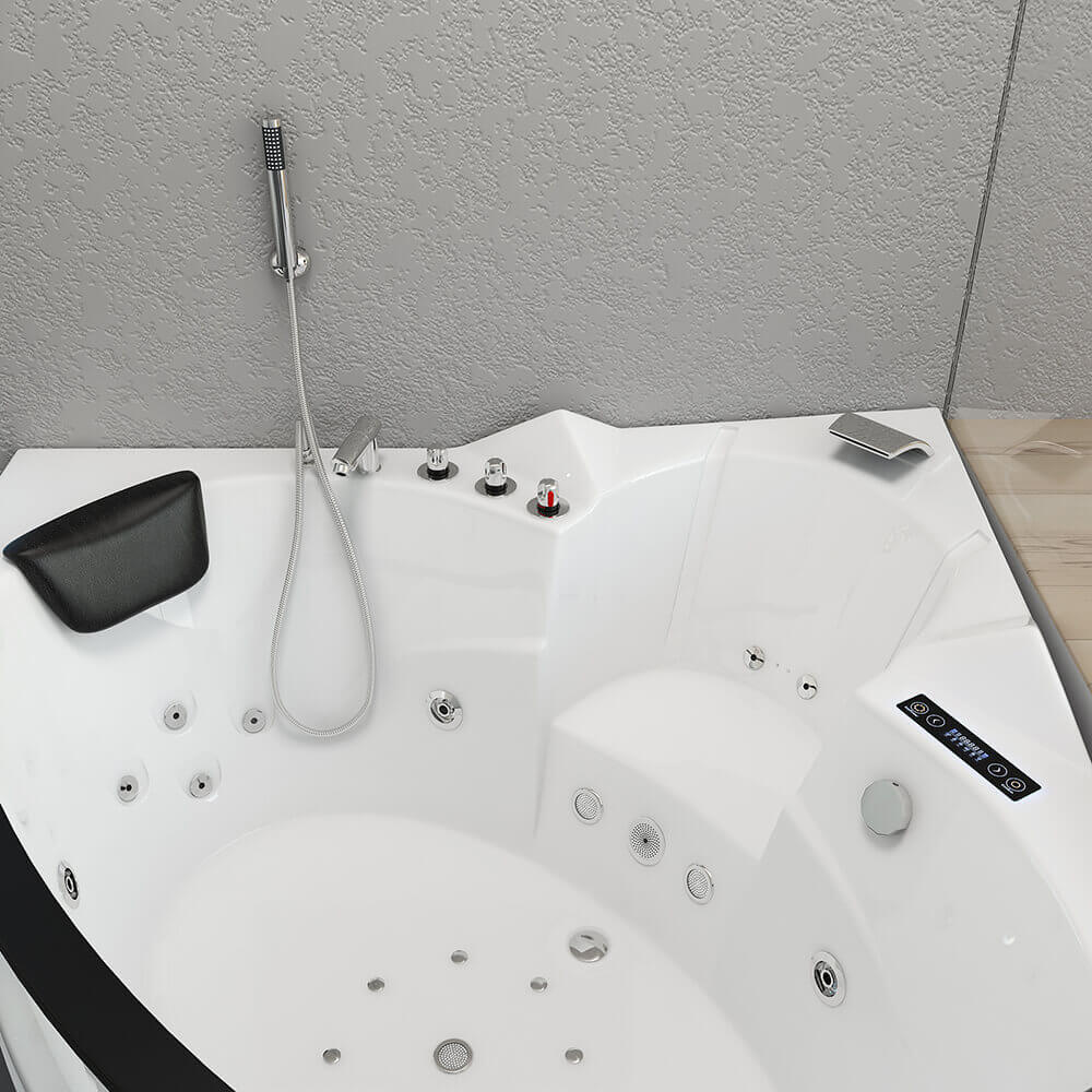 Whirlpool Badewanne mit Lichttherapie LAGUNA L - 157 x 157 cm
