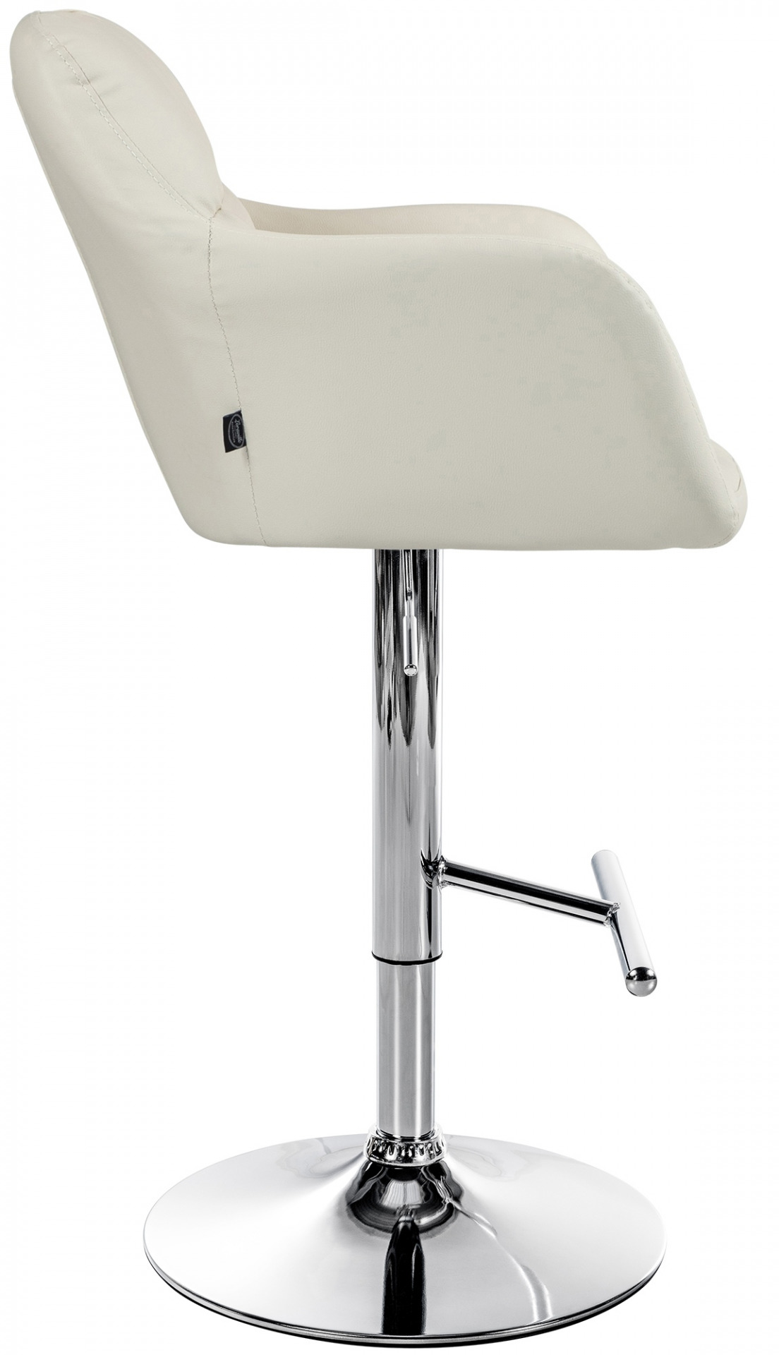 Barhocker Natoma Kunstleder chrom, creme