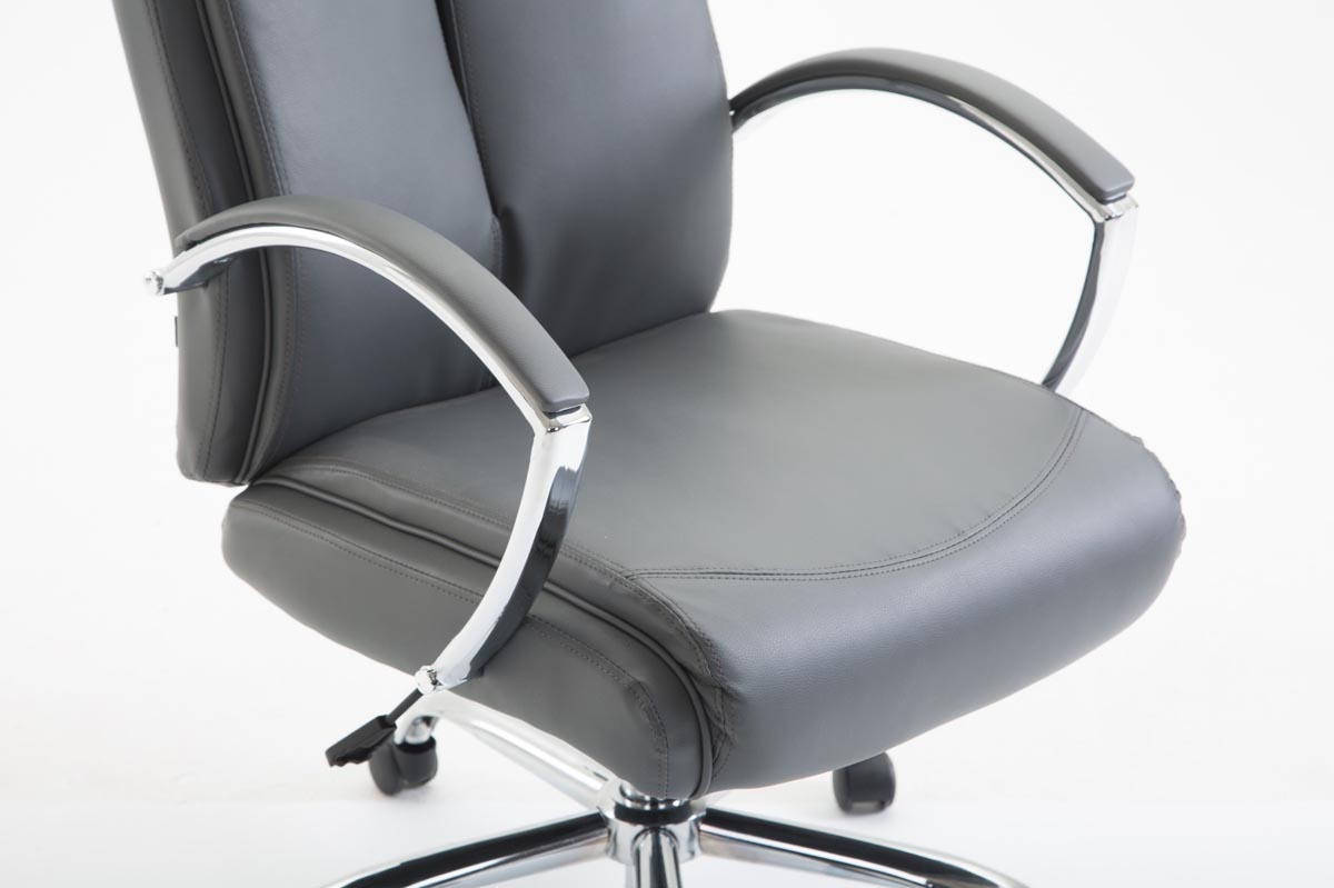 Bürostuhl Vaud Kunstleder, grau