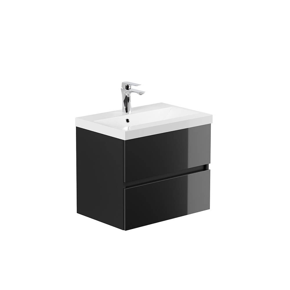 Badmöbel Komplettset WANGEROOGE DELUXE XL - Schwarz Made in Germany