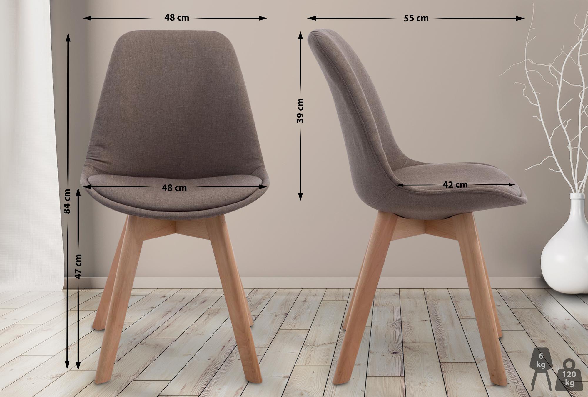 Besucherstuhl Borneo V2 Natura Stoff, taupe