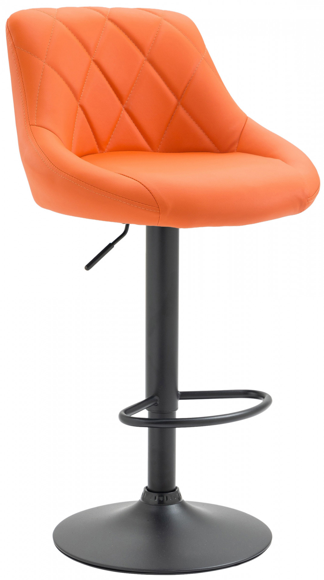 Barhocker Lazio Kunstleder schwarz, orange