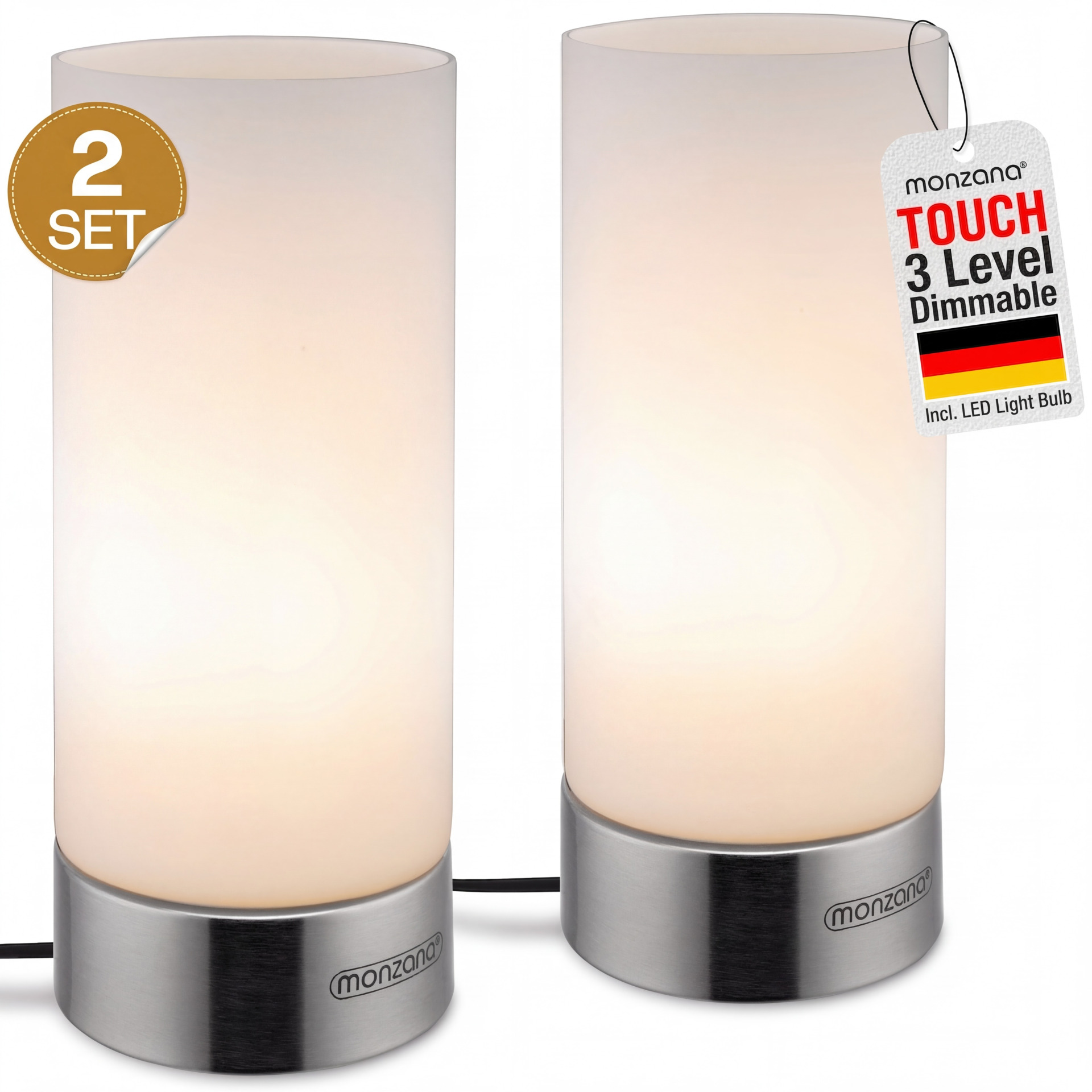 Tischlampe Golau 2er-Set Weiß