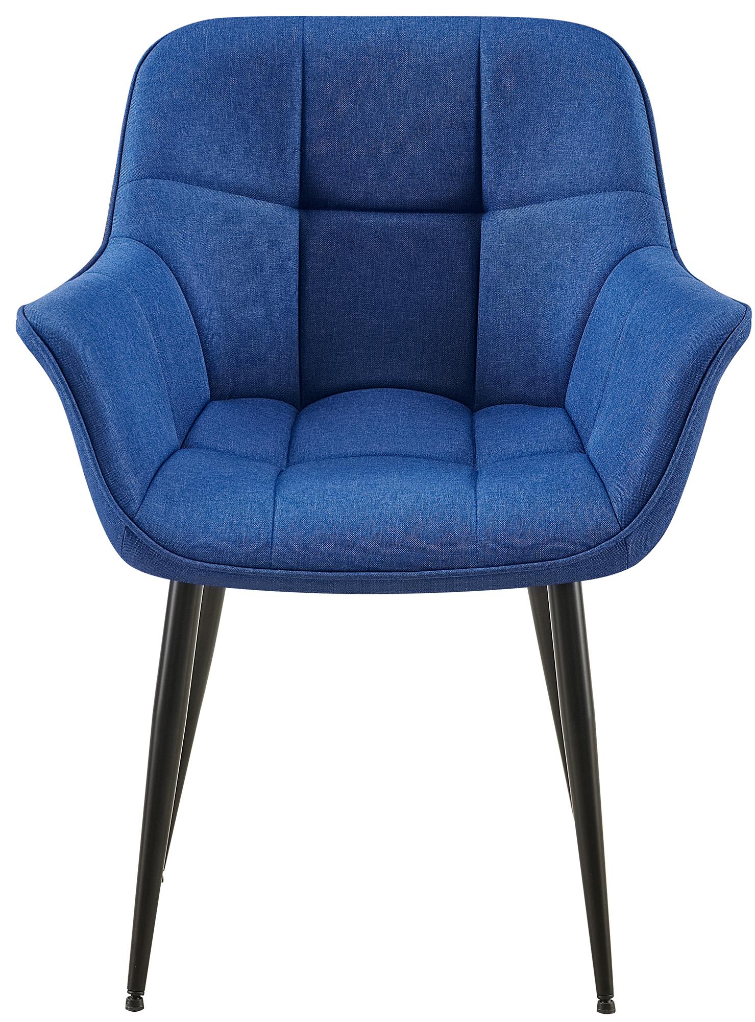 Esszimmerstuhl Roseville Stoff, blau