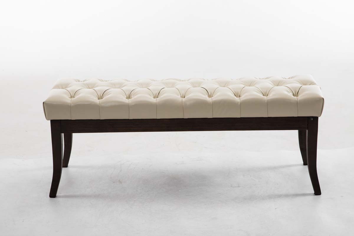 Sitzbank Ramses Kunstleder antik-dunkel 120, creme