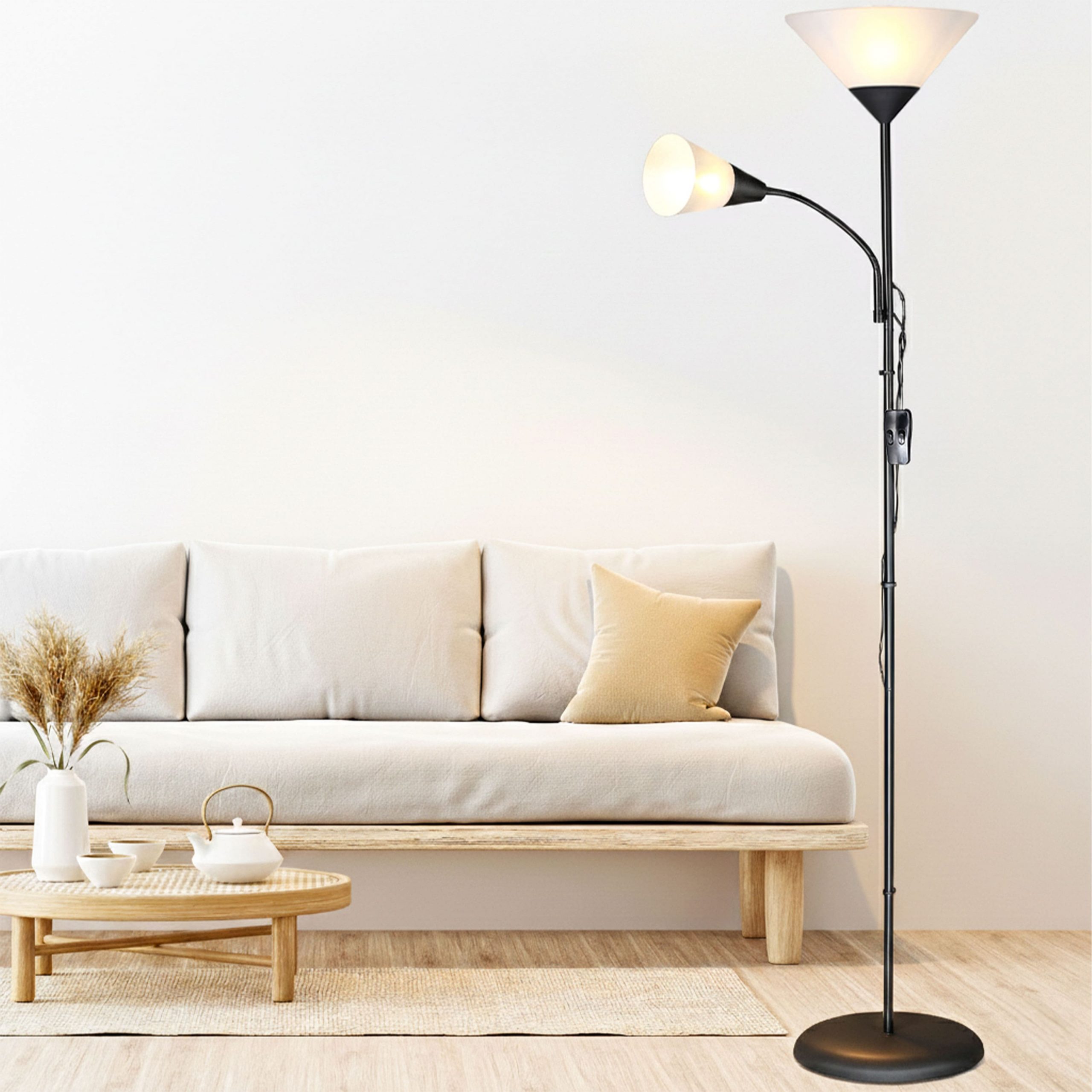 Stehlampe Alissa Schwarz 175x28cm