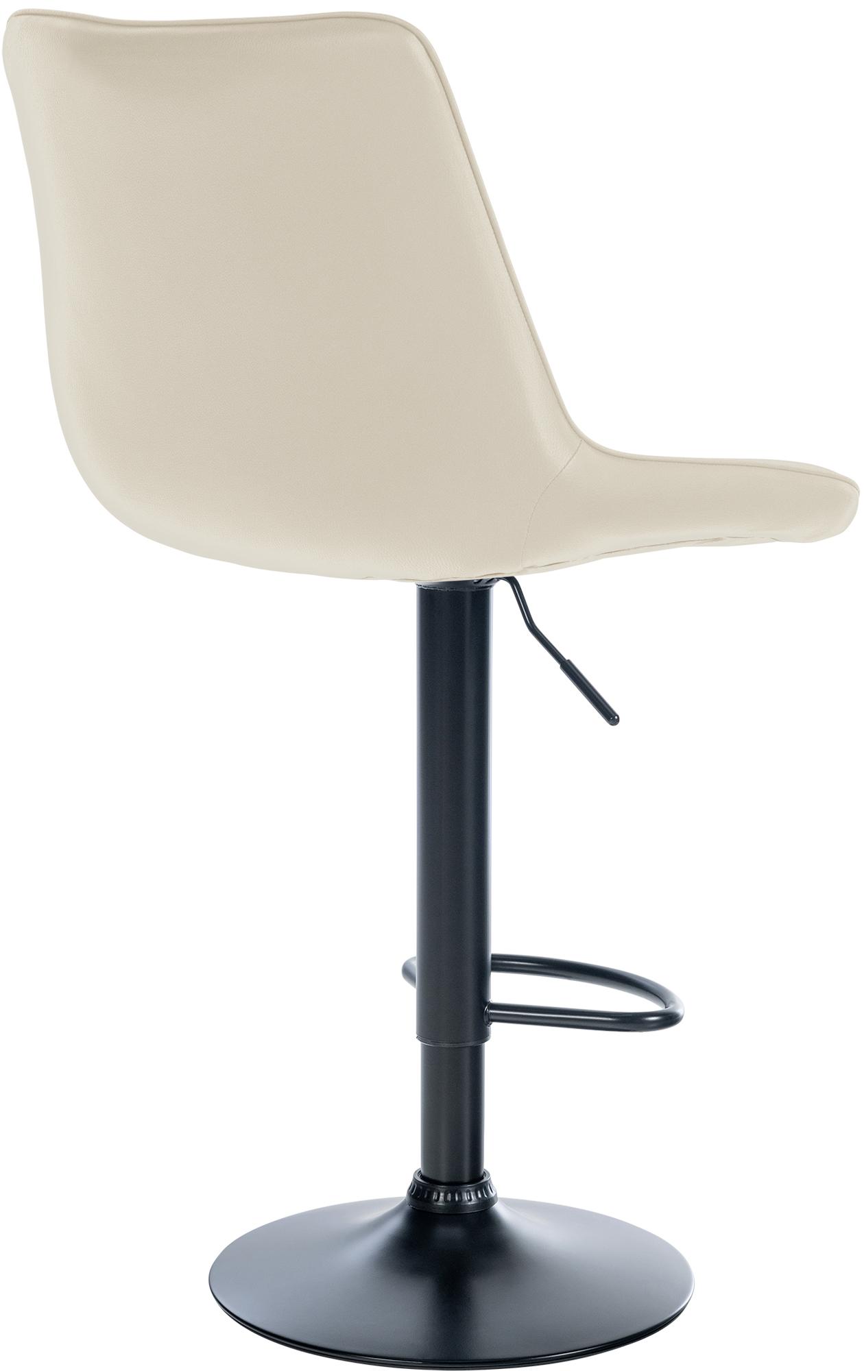 Barhocker Toni Kunstleder schwarz, creme