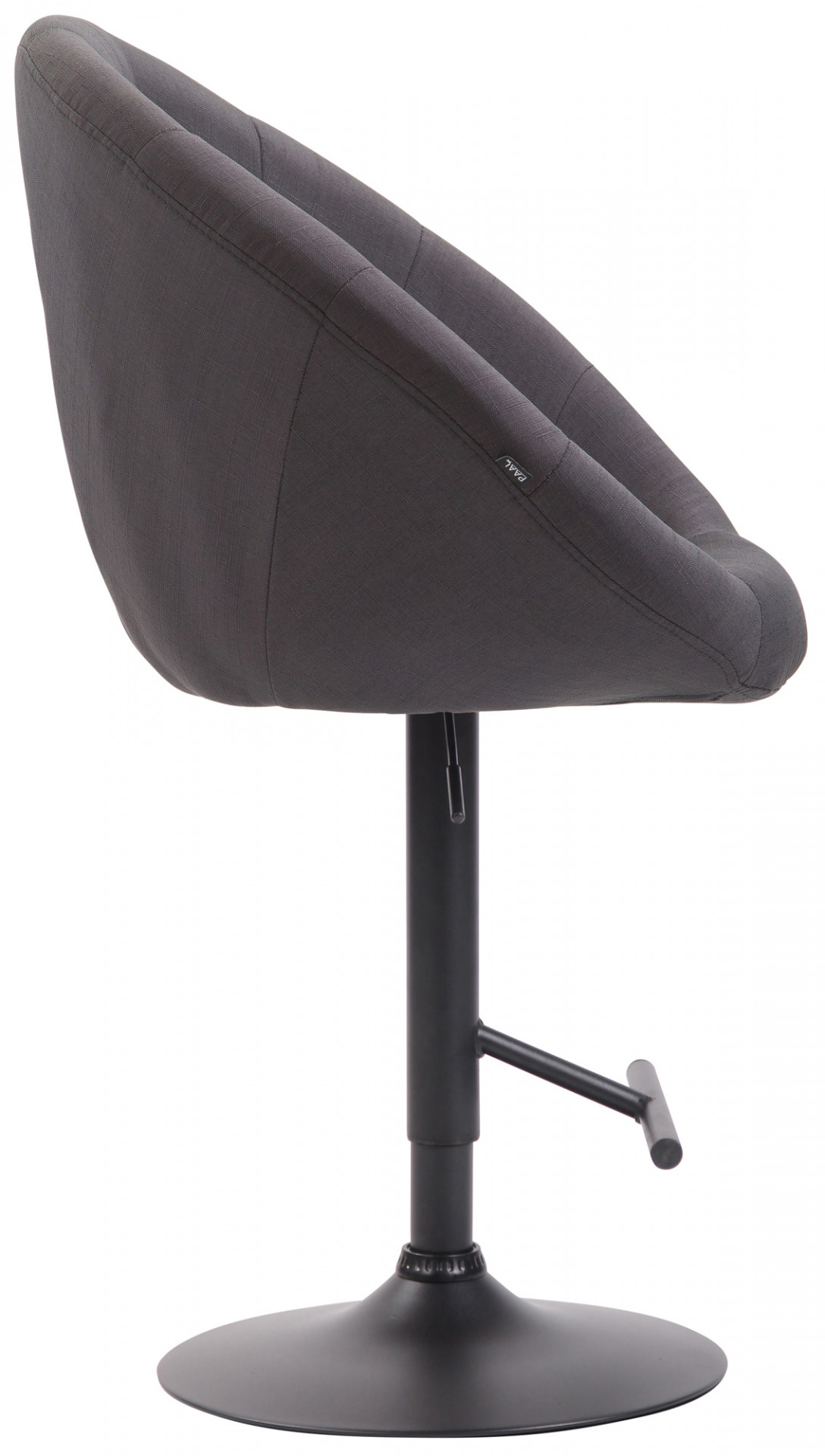 Barhocker London V2 Stoff schwarz, dunkelgrau