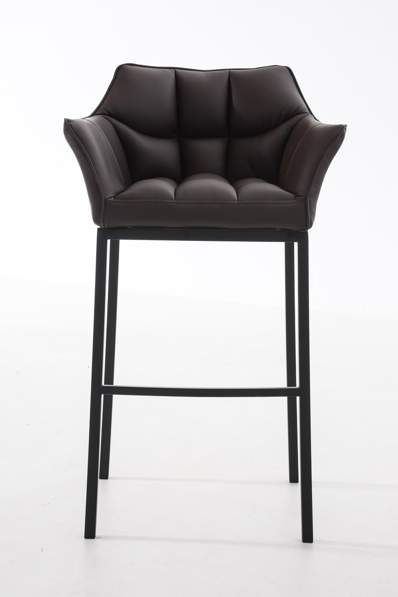 Barhocker Damaso B mit 4-Fuß Gestell, braun
