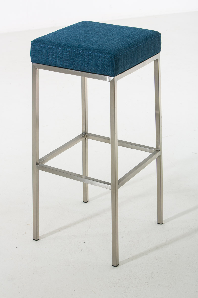 2er Set Barhocker Montreal 80 Stoff edelstahl, blau