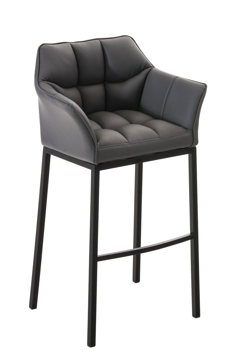 Barhocker Damaso B mit 4-Fuß Gestell, grau