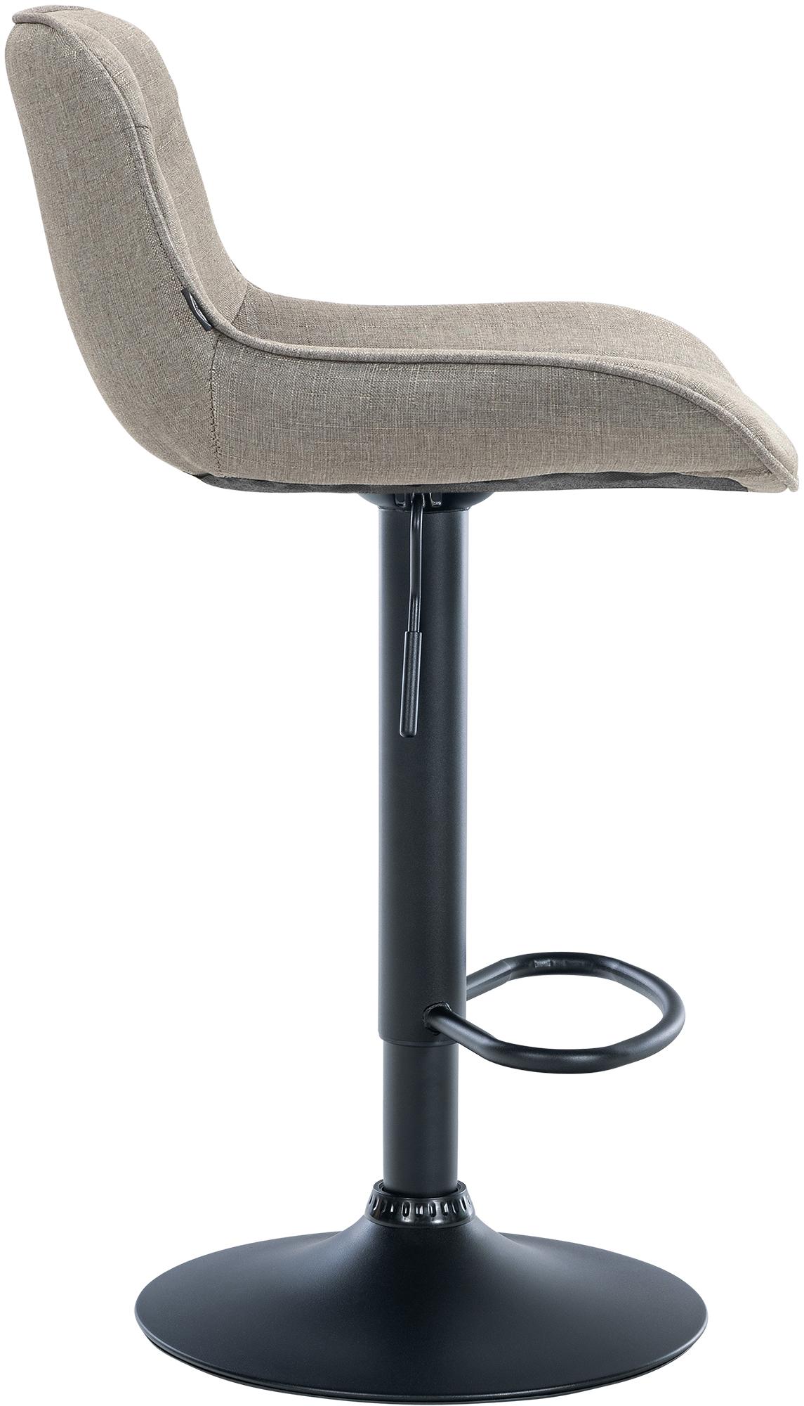 Barhocker Vonore Stoff schwarz, taupe
