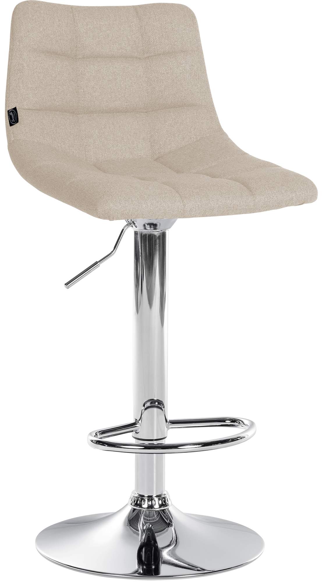 Barhocker Jerry Stoff chrom, creme