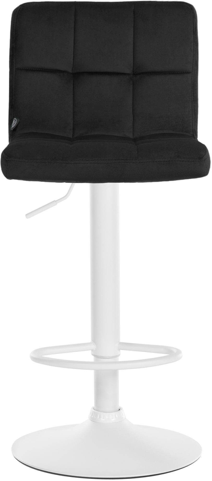 2er Set Barhocker Peru Samt weiß, schwarz