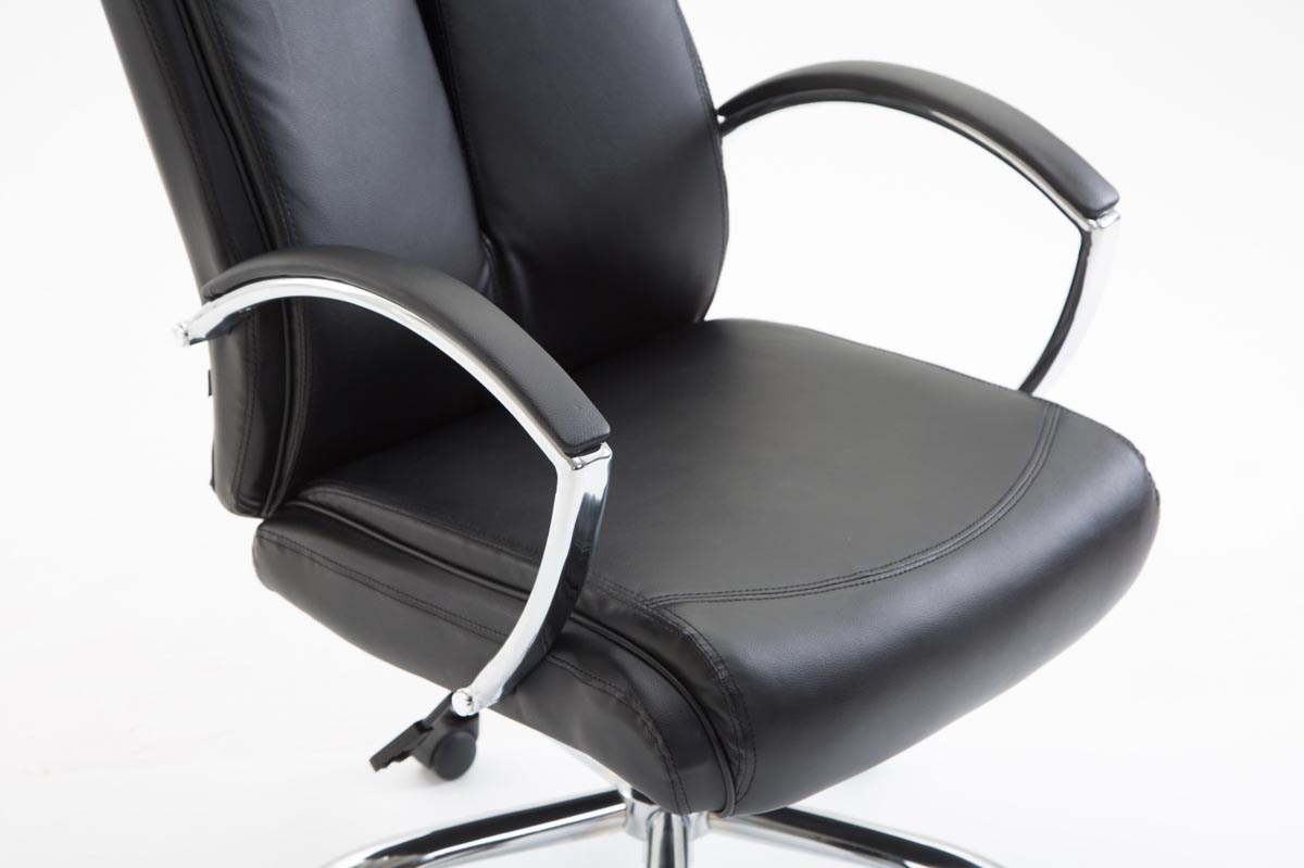 Bürostuhl Vaud Kunstleder, schwarz