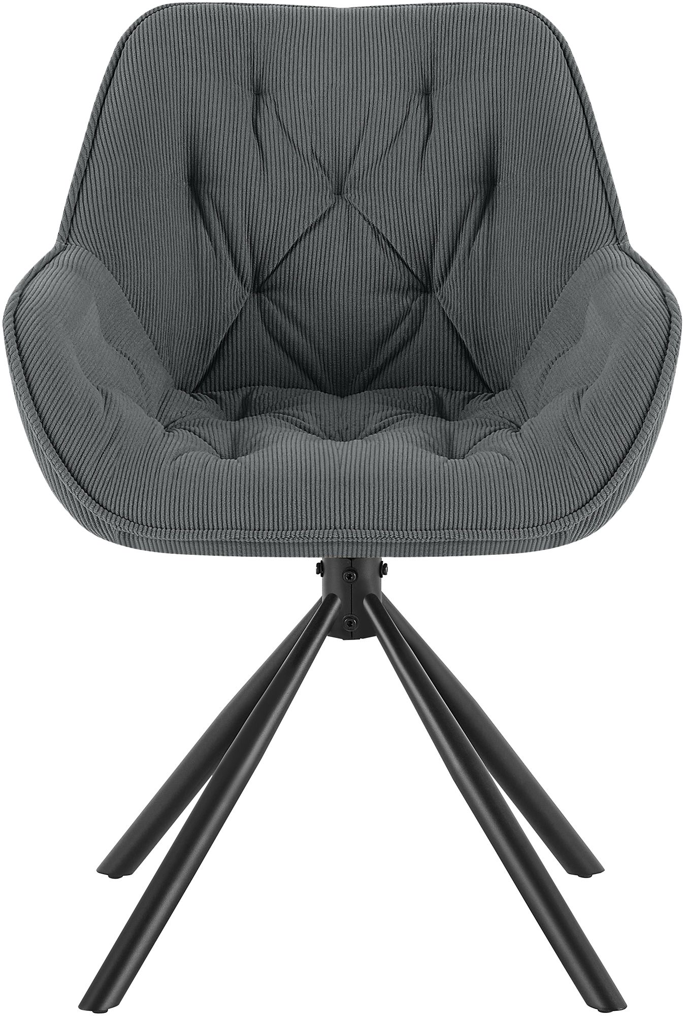 Esszimmerstuhl Rimio Cord, grau
