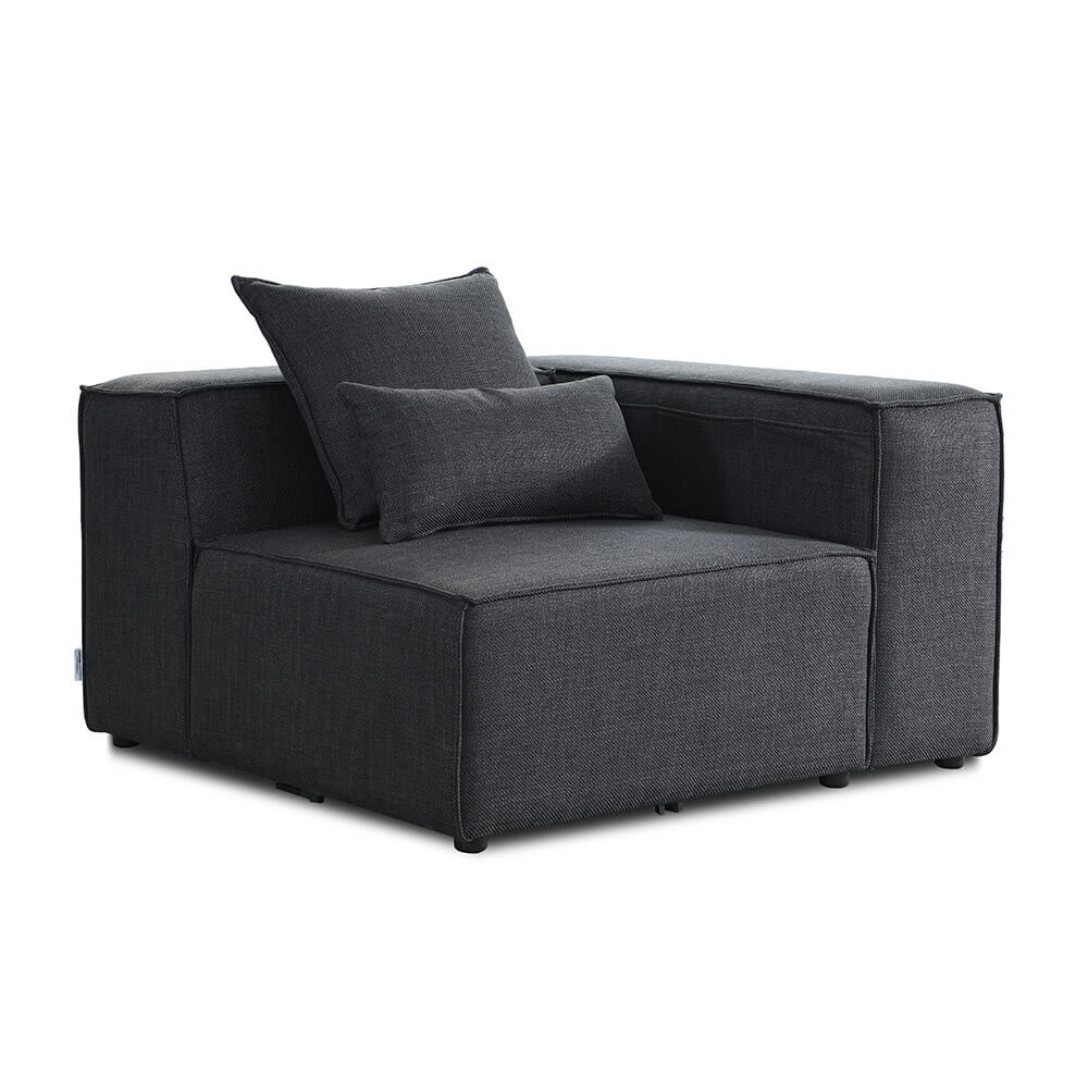 Modulares Sofa Rechtes Ecksofa VERONA - 120 x 70 cm Anthrazit