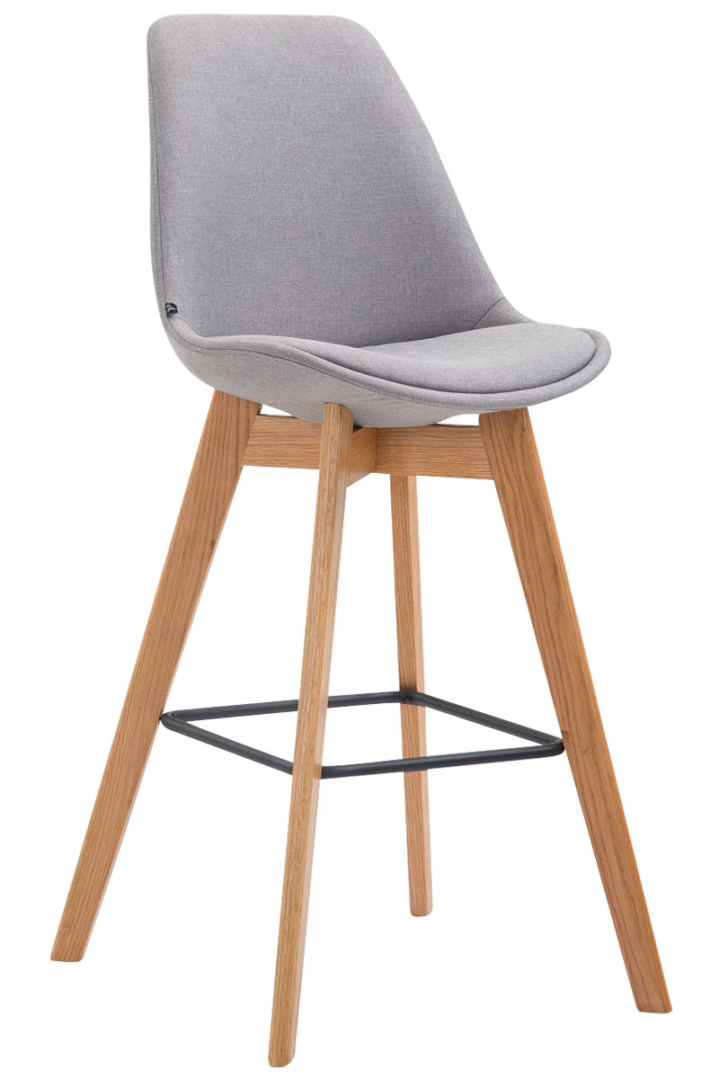 Barhocker Metz Stoff Natura, grau