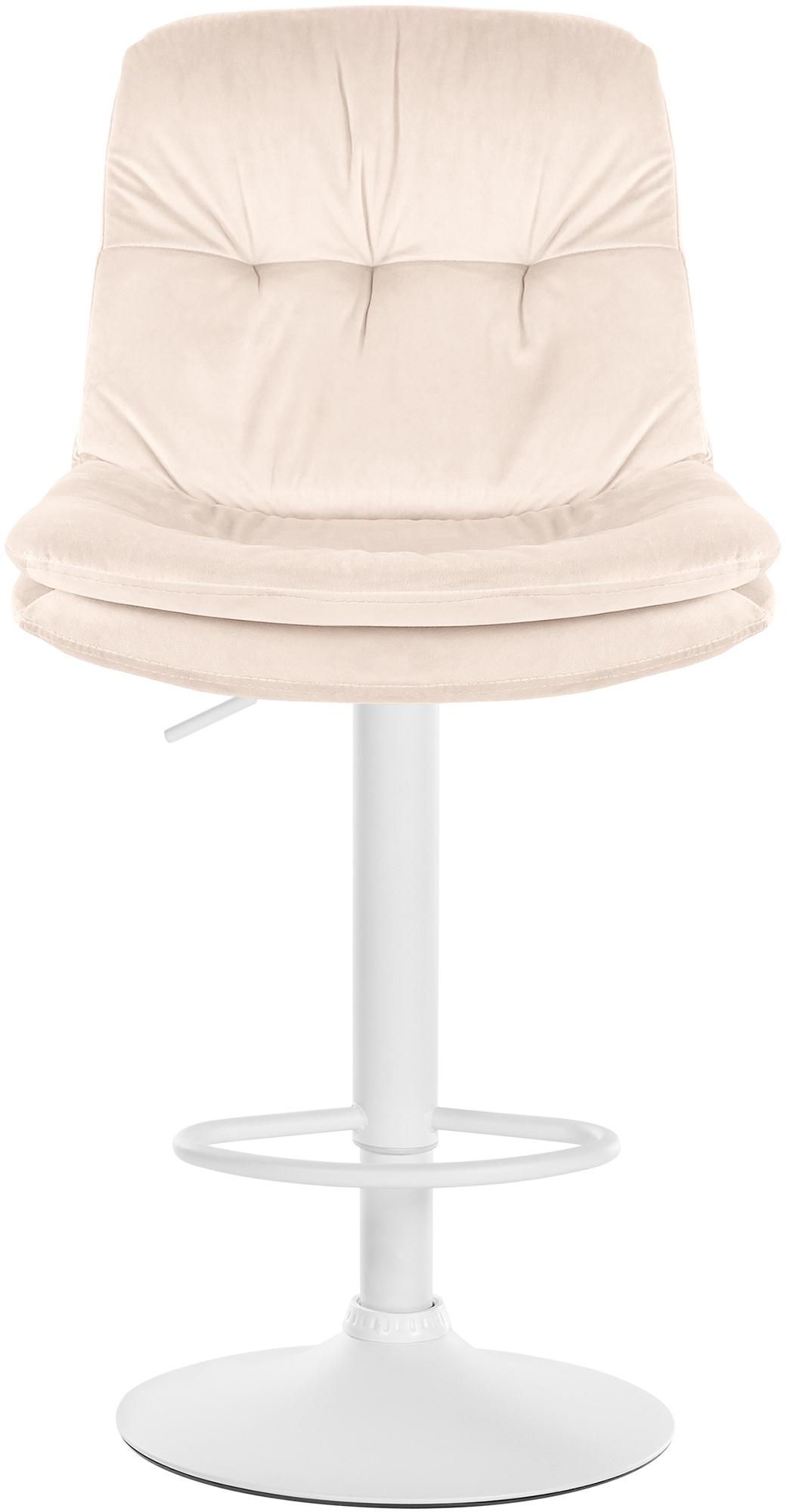 Barhocker Laurel Samt weiß, creme