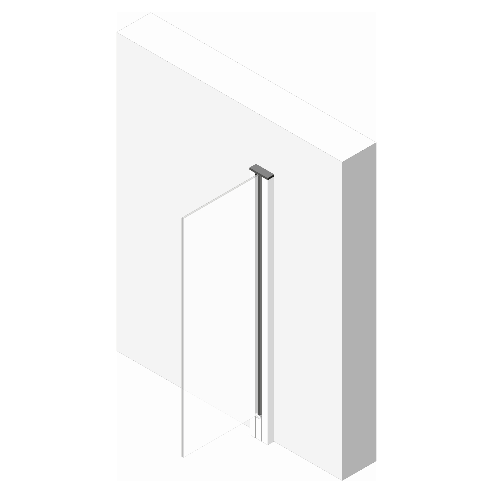 VETRO System-Wandprofil Alu, 22,8 x 68 x 1270 mm, Weiß Struktur