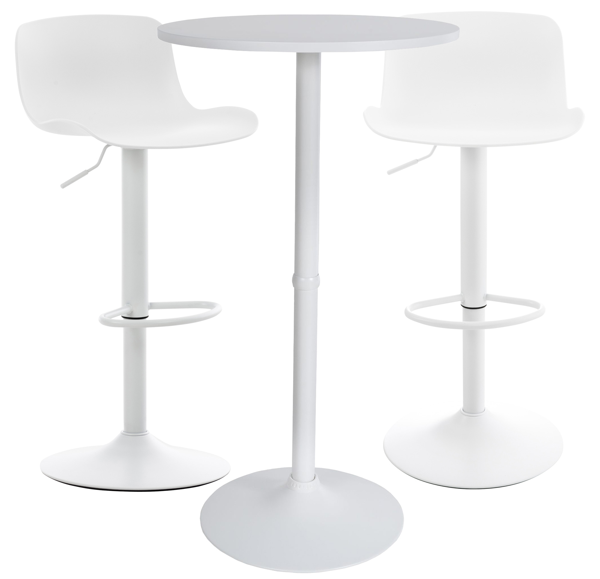 2er Bartisch Set Medora, weiß