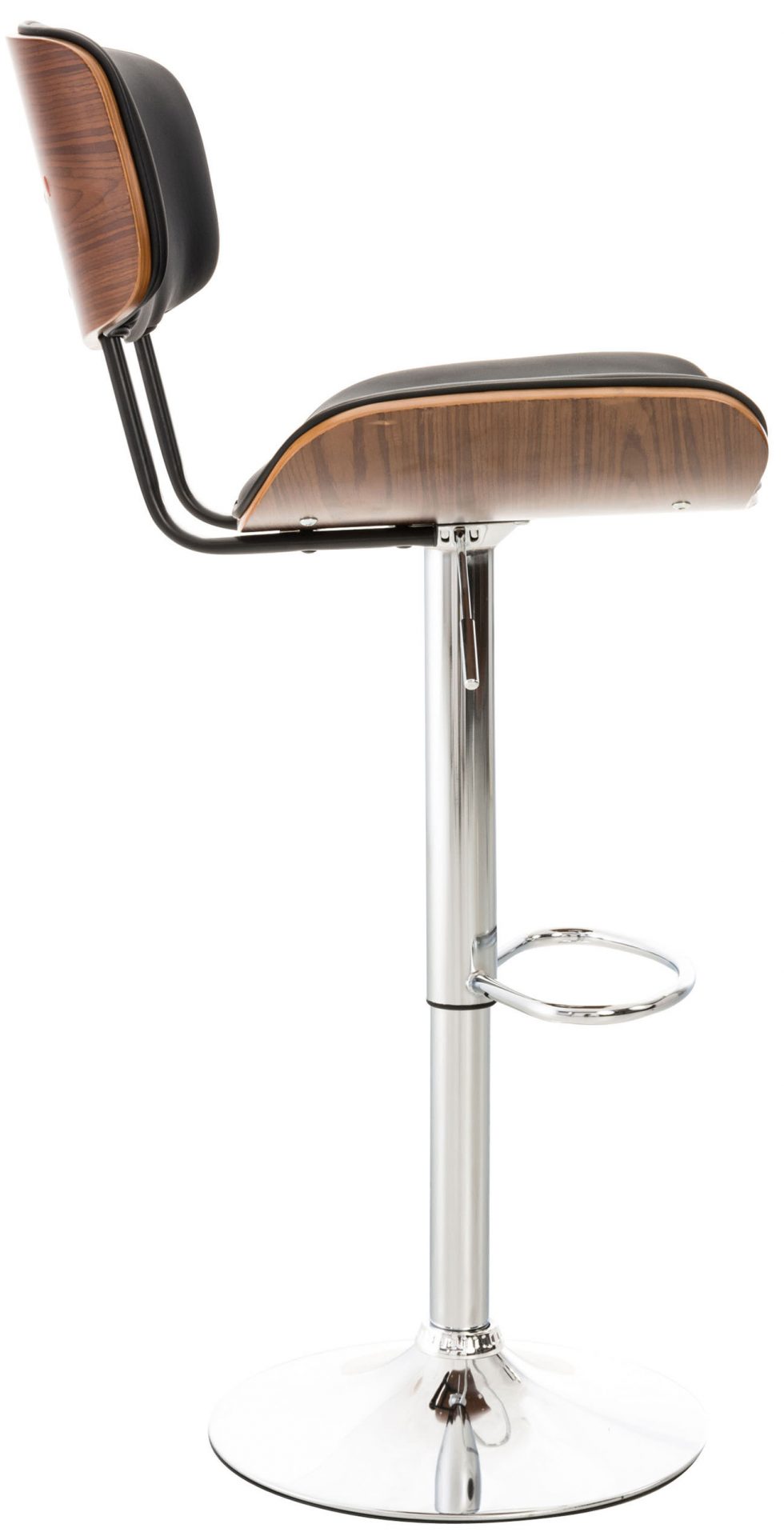 Barhocker Sarnia Kunstleder, walnuss/schwarz