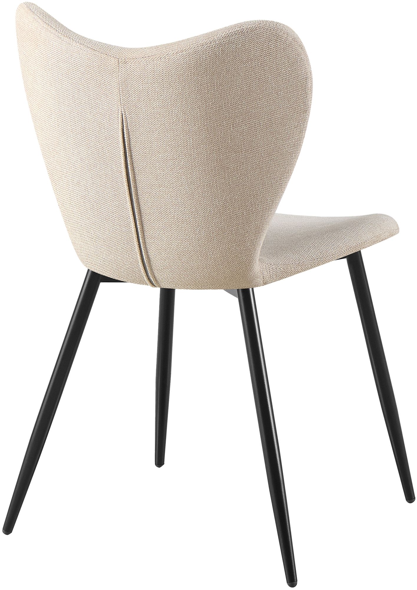 2er Set Esszimmerstuhl Maika Stoff, creme